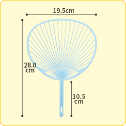 【うちわ骨】ライトブルー コンパクトサイズ